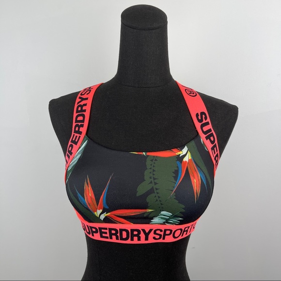 SUPERDRY Sport Neon Orange Sports Bra XS - Picture 7 of 16